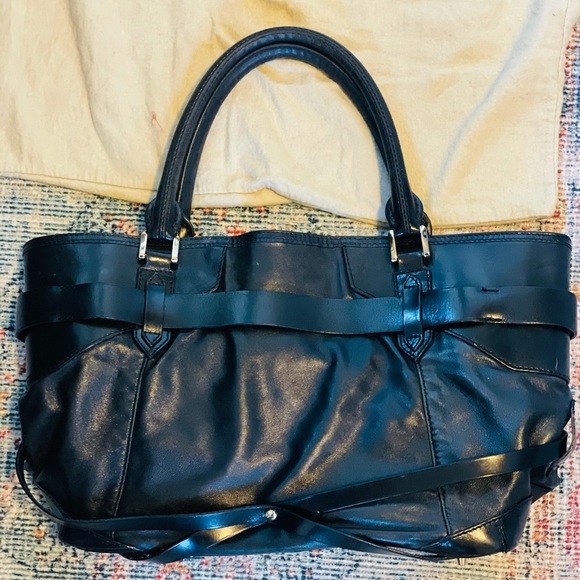 Black Soft Leather Burberry Bag - Picture 2 of 6